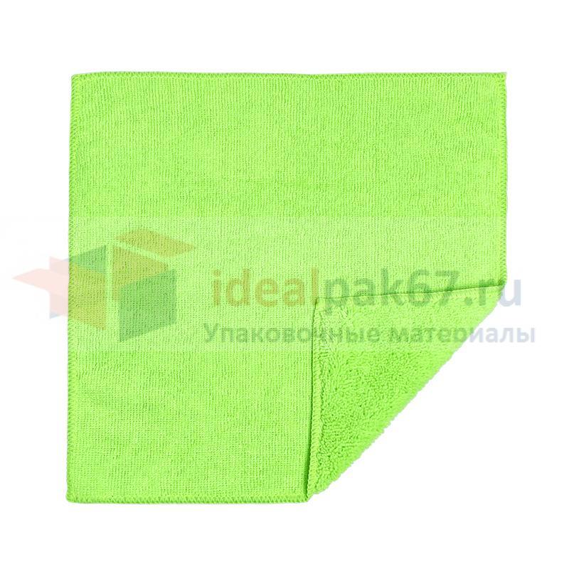 Салфетка из МИКРОФИБРЫ универсальная 25х25см зеленая, 180 г/м2, ЛЮБАША ЭКОНОМ